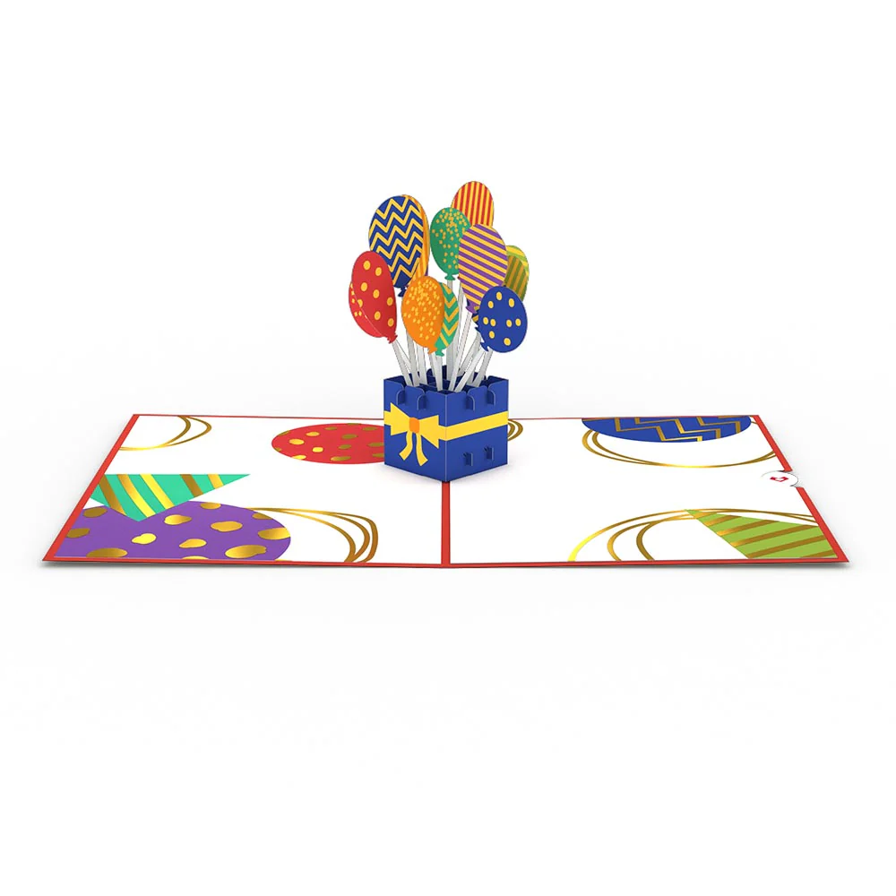 Happy Birthday Balloons pop-up card - Image 3