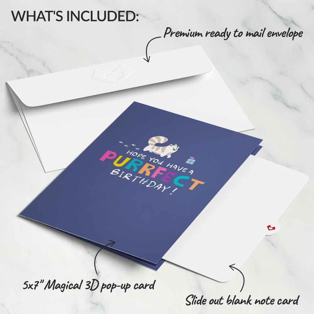 Happy Birthday Cats Pop-Up card - Image 5