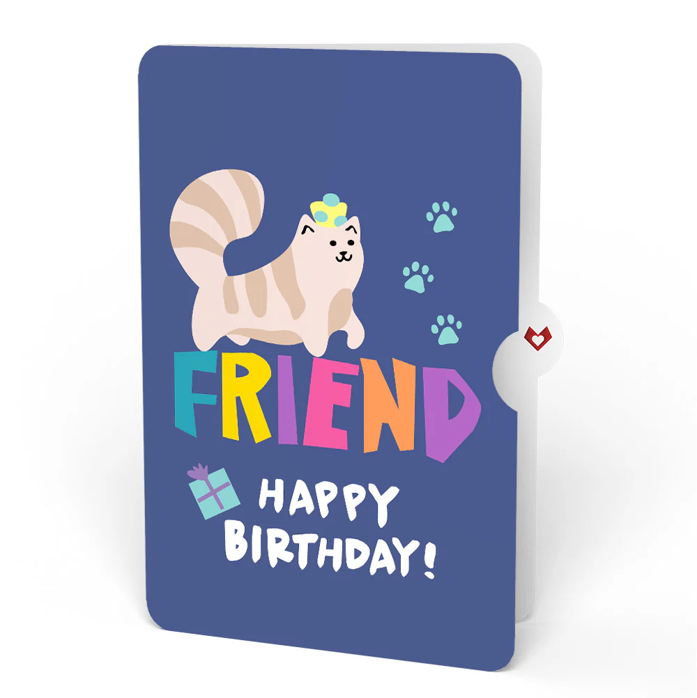 Happy Birthday Cats Pop-Up Card and Sentiment Set for Friend - Image 4