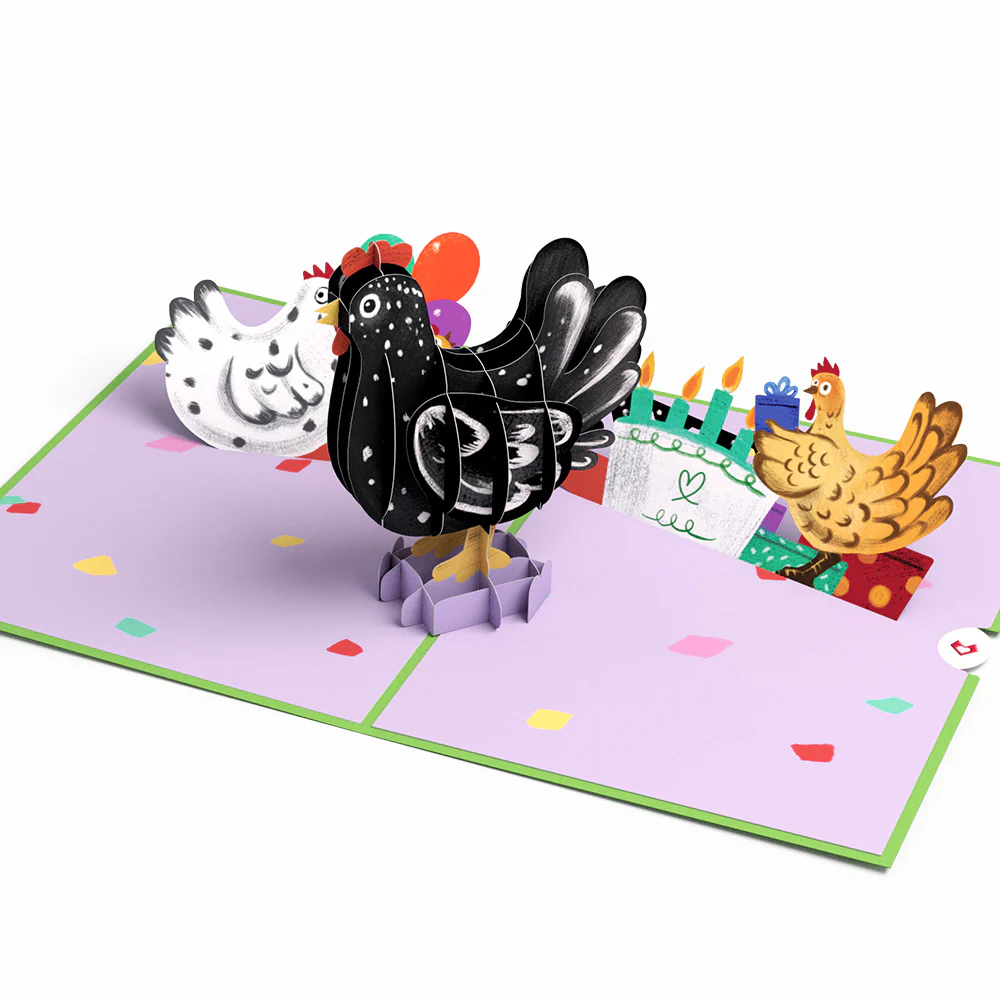 Happy Birthday Chicken Pop-Up Card - Image 3