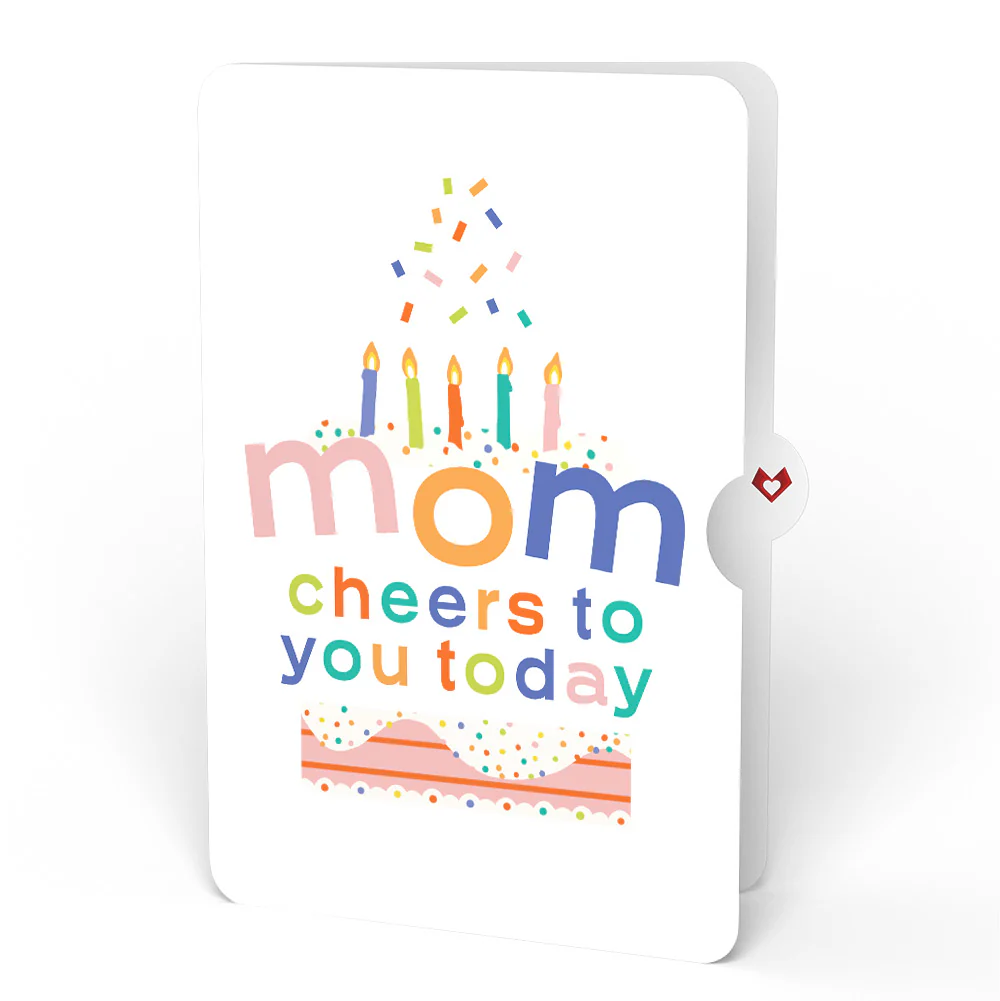 Happy Birthday Confetti Cake Music and Lights Pop-Up Card and Sentiment Set for Mom - Image 4