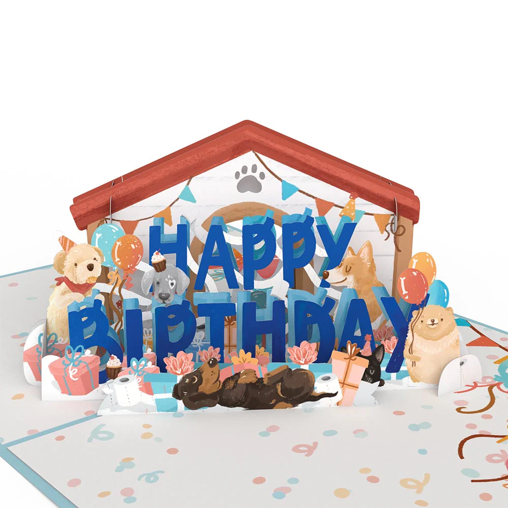 Happy Birthday Dogs Pop-Up Card - Image 2
