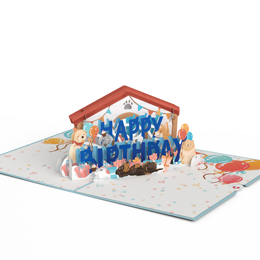 Happy Birthday Dogs Pop-Up Card - Image 3