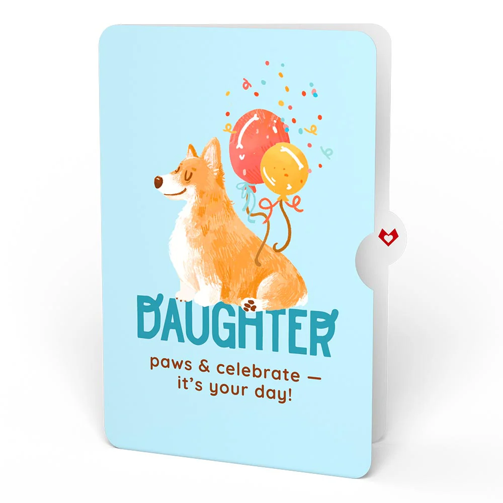 Happy Birthday Dogs Pop-Up Card and Sentiment Set for Daughter - Image 4