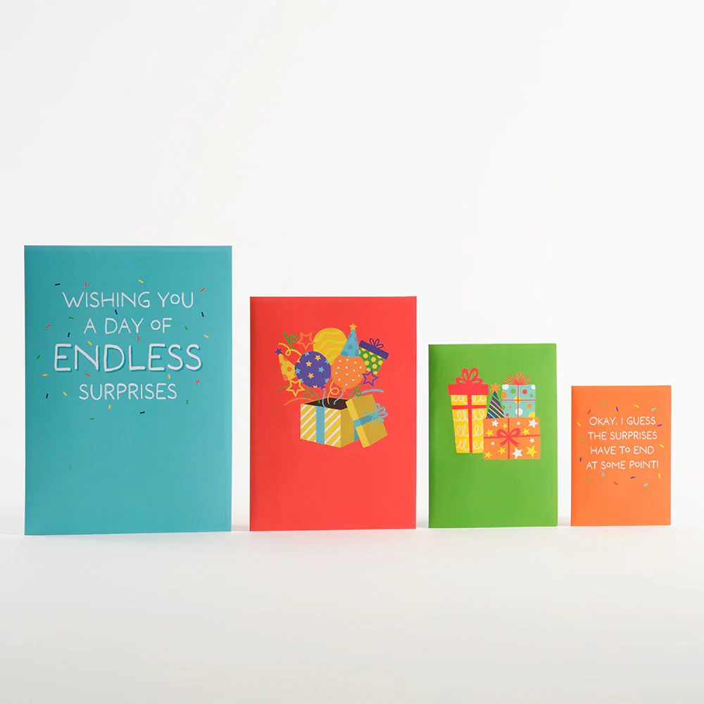 Happy Birthday Endless Surprises 4-in-1 Nesting Card - Image 2