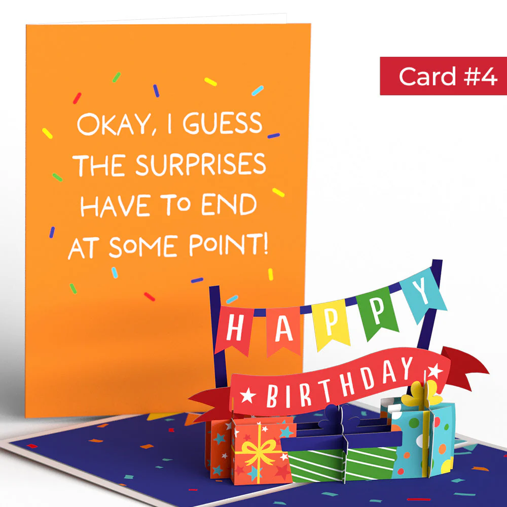 Happy Birthday Endless Surprises 4-in-1 Nesting Card - Image 9