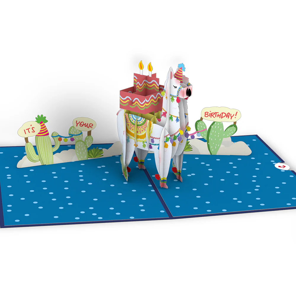 Happy Birthday Llama Pop-Up Card - Image 3