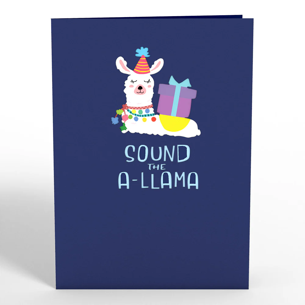 Happy Birthday Llama Pop-Up Card - Image 4