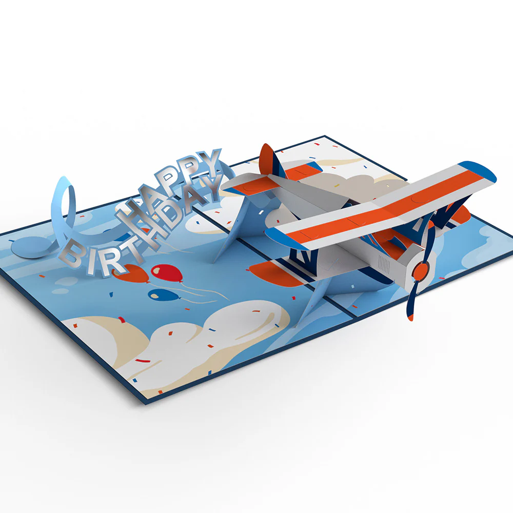 Happy Birthday Plane Pop-Up Card - Image 3