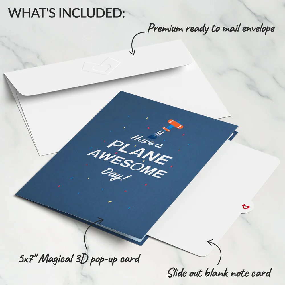 Happy Birthday Plane Pop-Up Card - Image 5