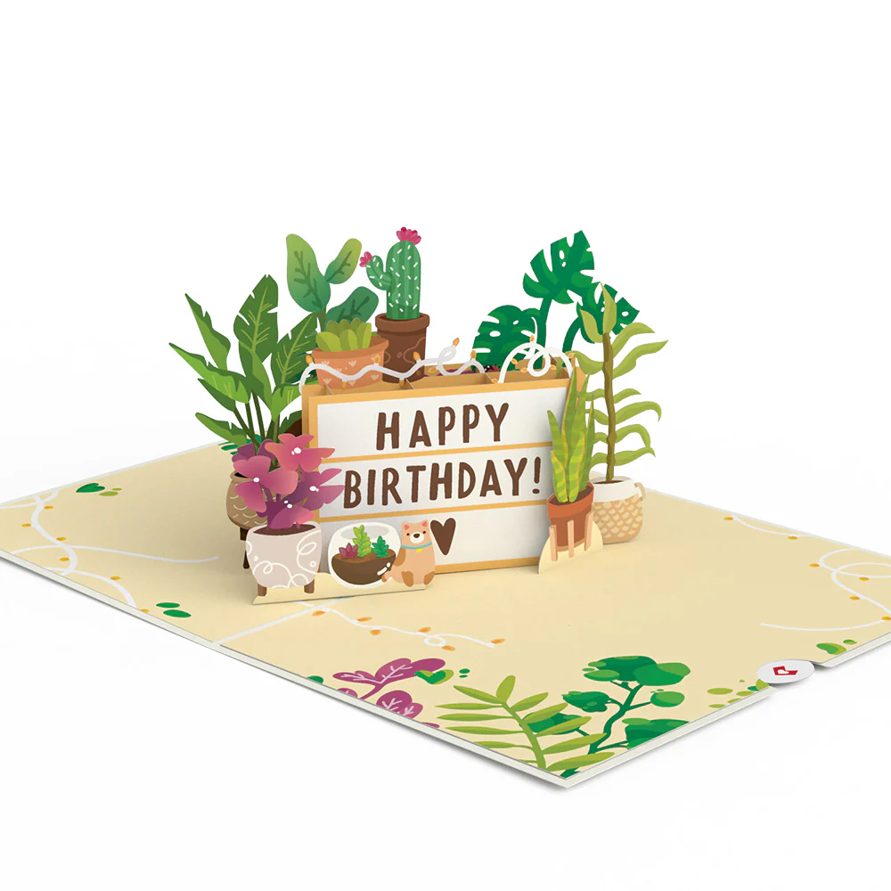 Happy Birthday Plants Pop-Up Card - Image 3