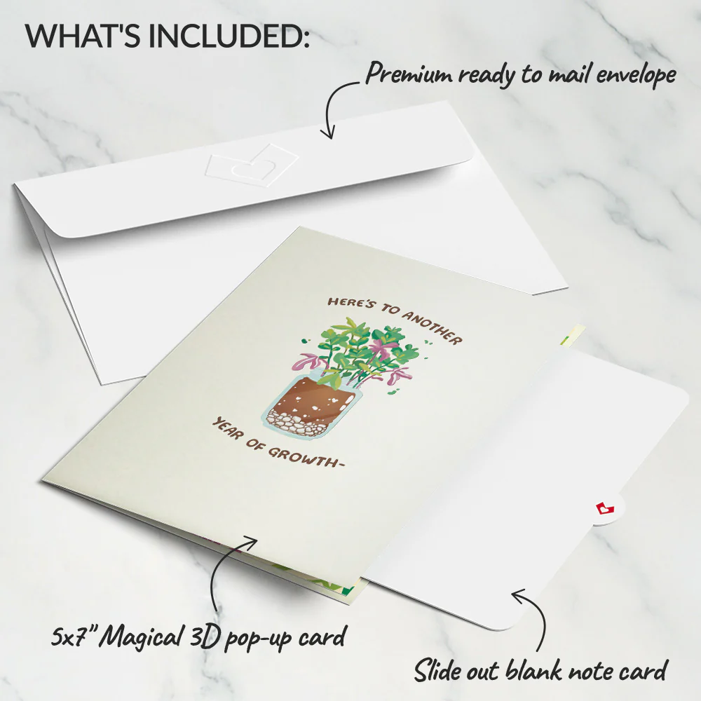 Happy Birthday Plants Pop-Up Card - Image 5