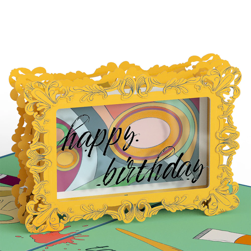 Happy Birthday to a True Masterpiece Pop-Up Card and Sentiment Set for Boyfriend - Image 3