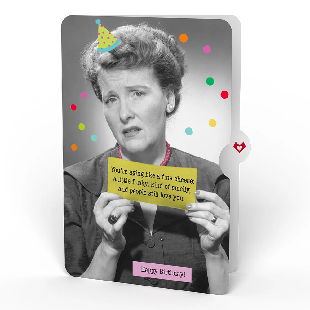 Happy Birthday You F*cking Fossil Pop-Up Card and Sentiment Set - Image 4