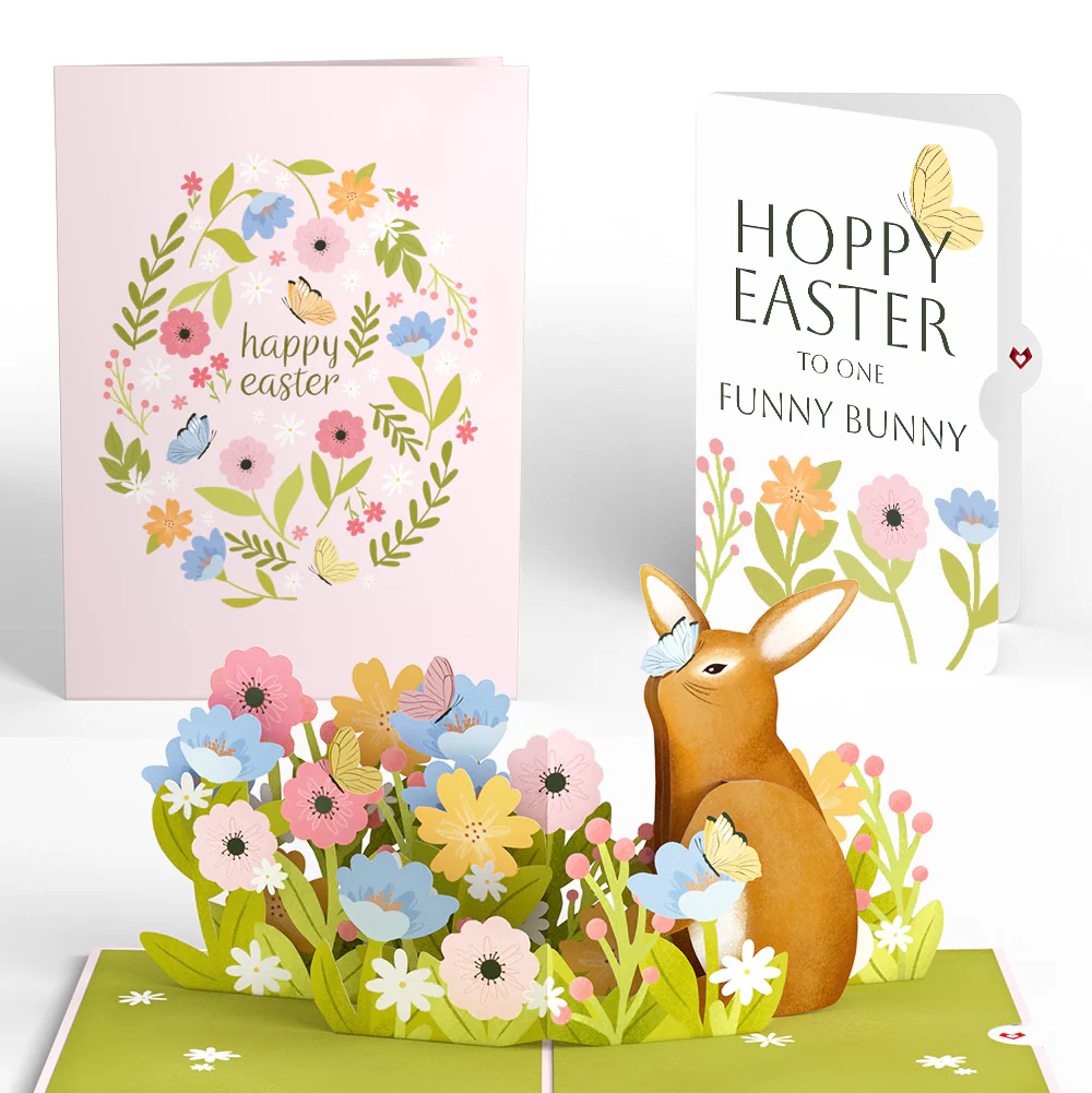 Happy Easter Bunny Amid the Blossoms Pop-Up Card and Sentiment Set