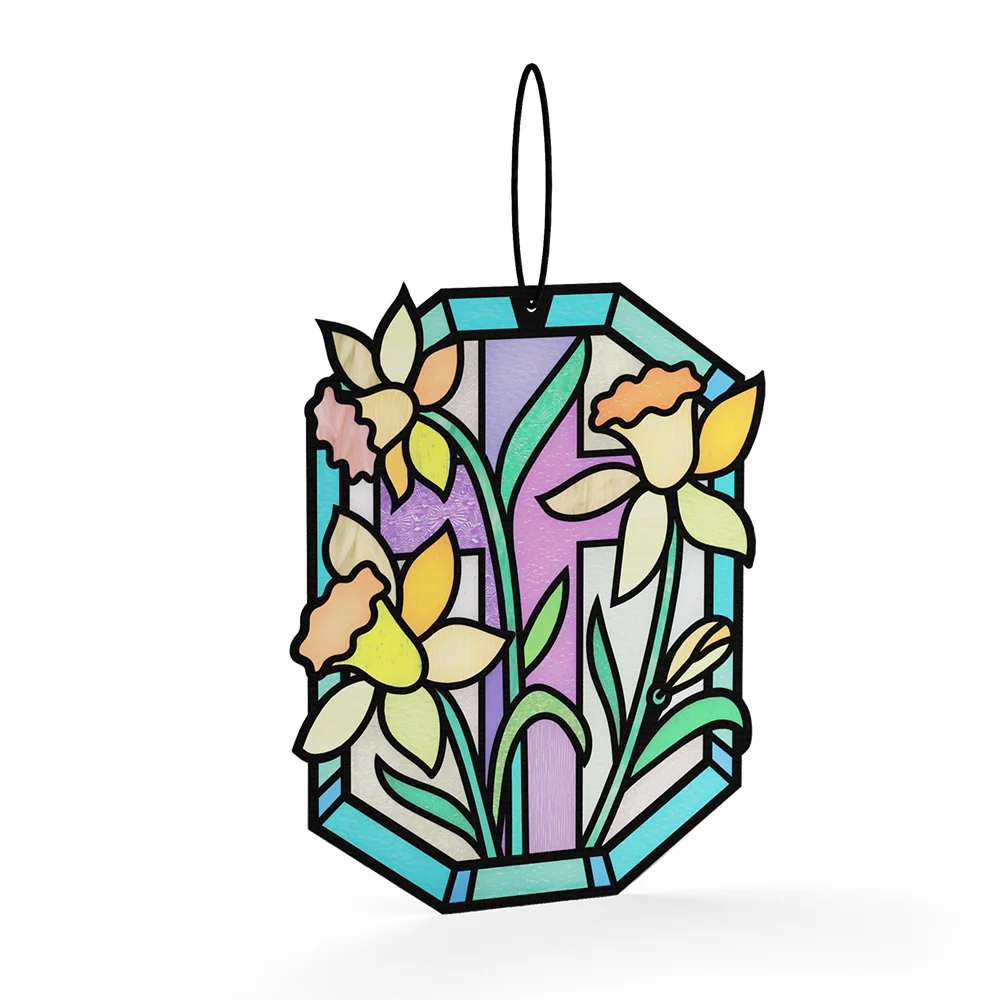 Happy Easter Daffodil Suncatcher Card - Image 3