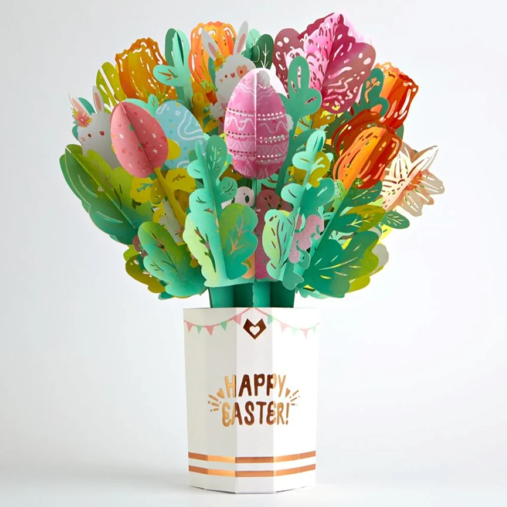 Happy Easter Lambs Pop-Up Card & Bouquet Bundle - Image 4