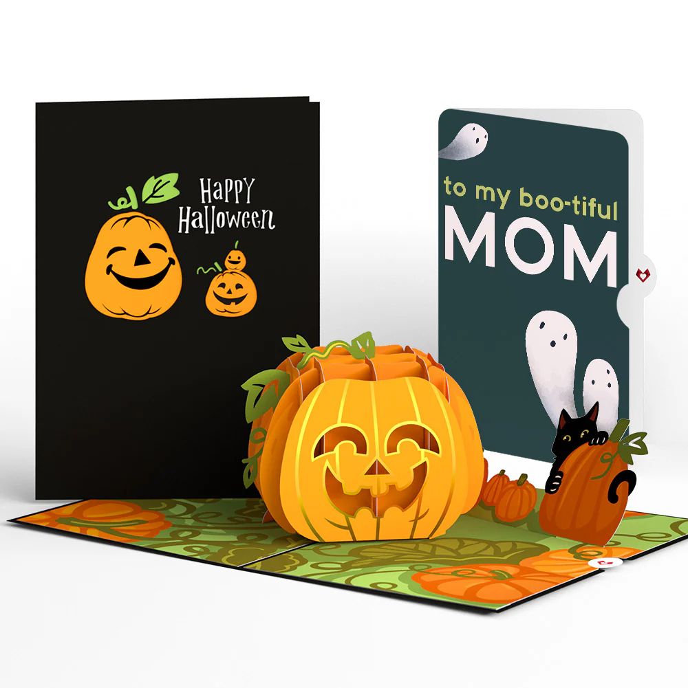 Happy Halloween Pumpkin Pop-Up Card and Sentiment Set for Mom