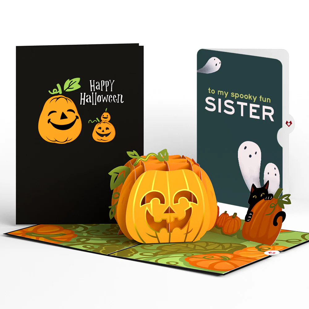 Happy Halloween Pumpkin Pop-Up Card and Sentiment Set for Sister