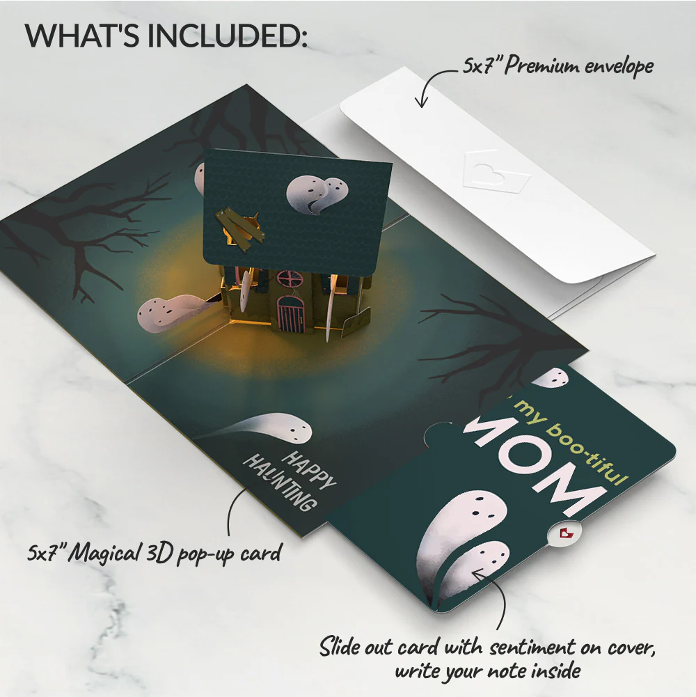 Happy Haunting Halloween Music and Lights Pop-Up Card and Sentiment Set for Mom - Image 2