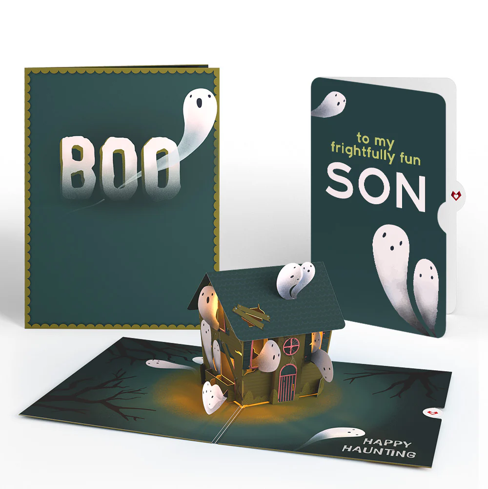 Happy Haunting Halloween Music and Lights Pop-Up Card and Sentiment Set for Son