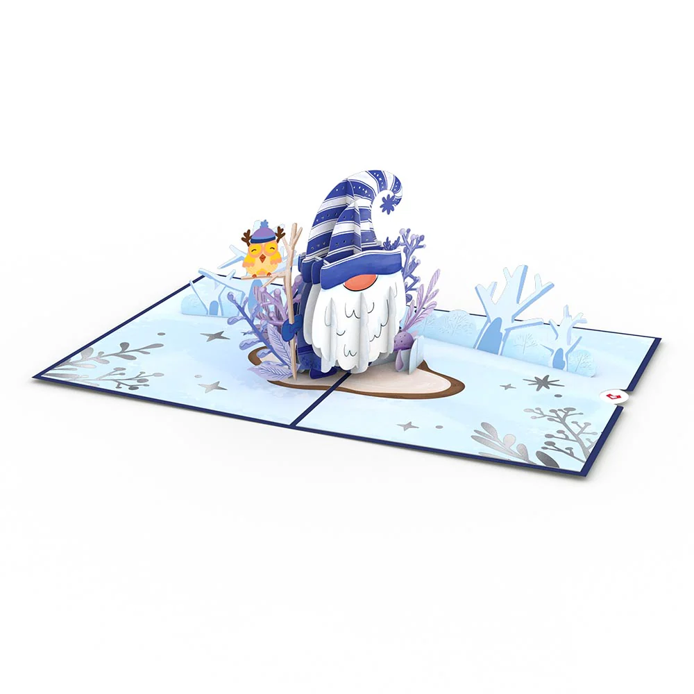 Happy Holidays Gnome Pop-Up Card - Image 3
