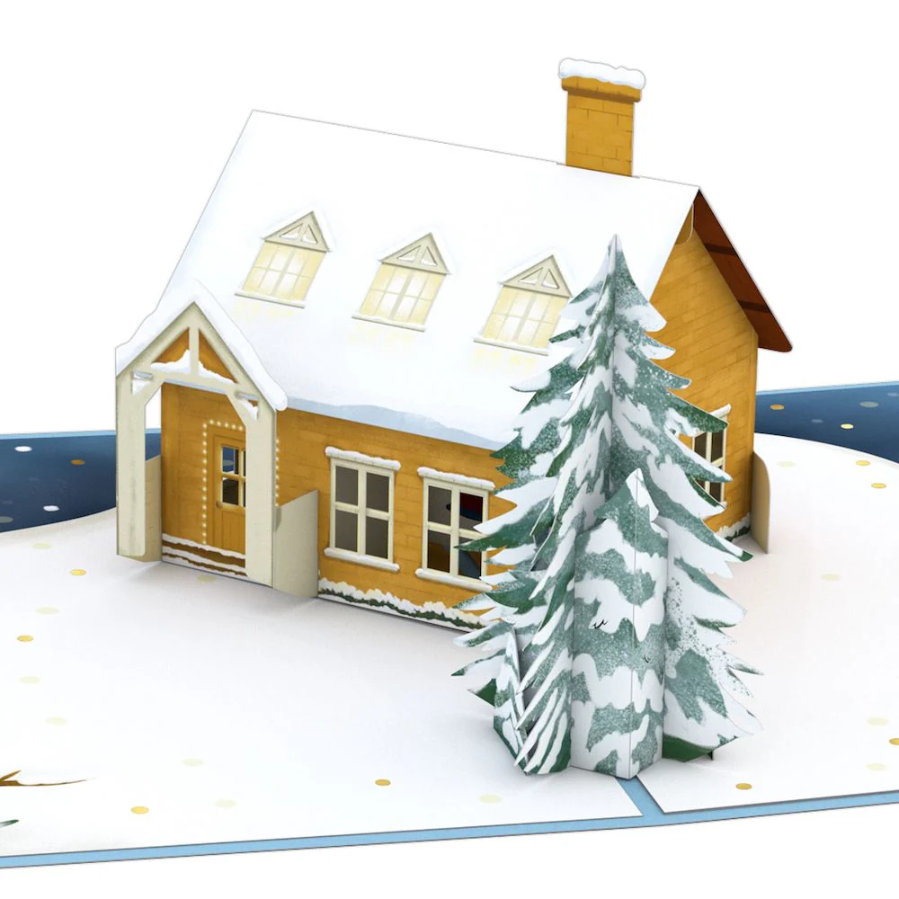 Happy Holidays House Pop-Up Card - Image 2