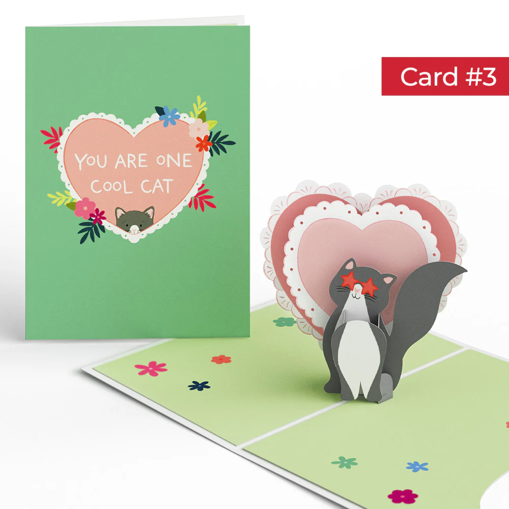 Happy Meowentine’s Day Cat 4-in-1 Nesting Card - Image 7