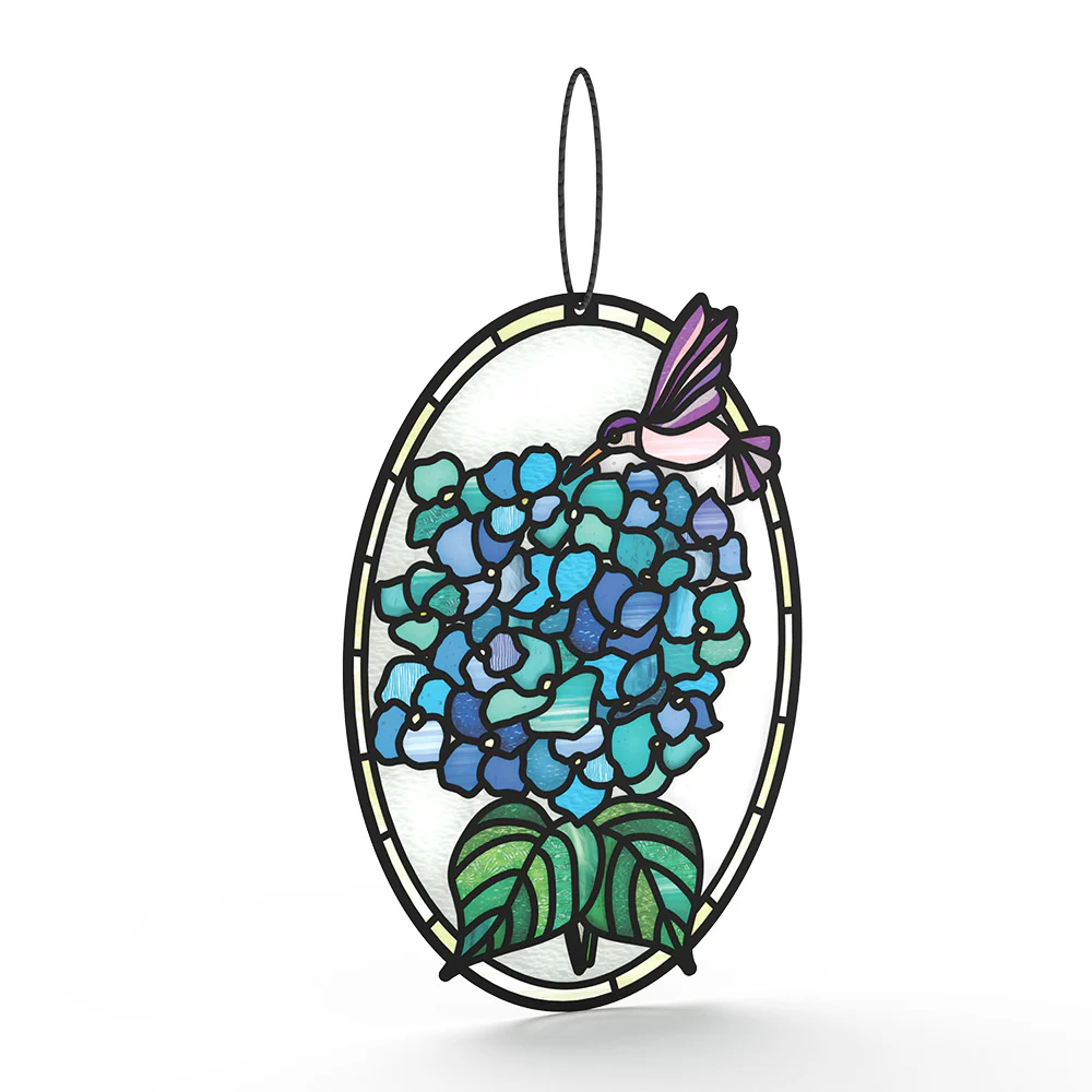 Happy Mother's Day Hydrangeas Suncatcher Card & Bouquet Bundle - Image 3