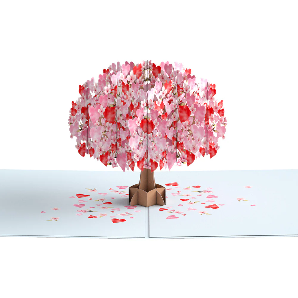 Happy Valentine's Day Cherry Blossom Tree Pop-Up Card - Image 3