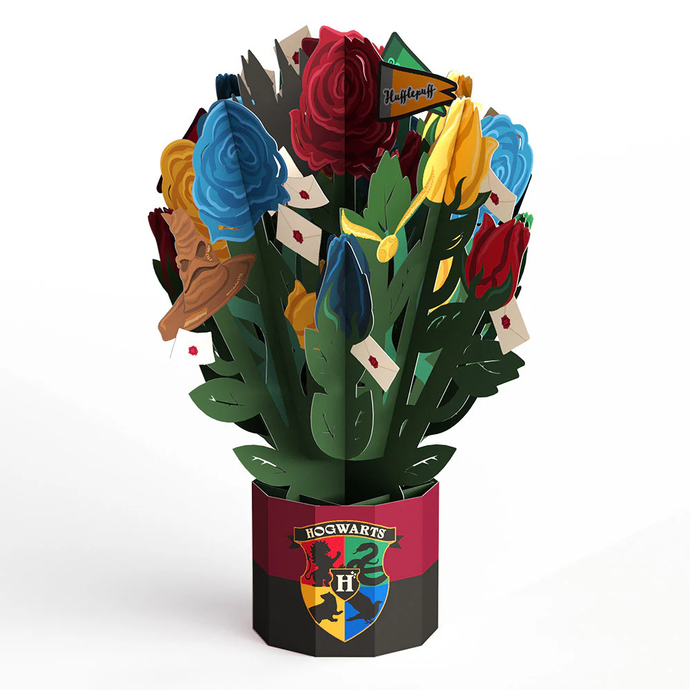Harry Potter™ Spellbinding Birthday Card with Mini Bouquet - Image 2