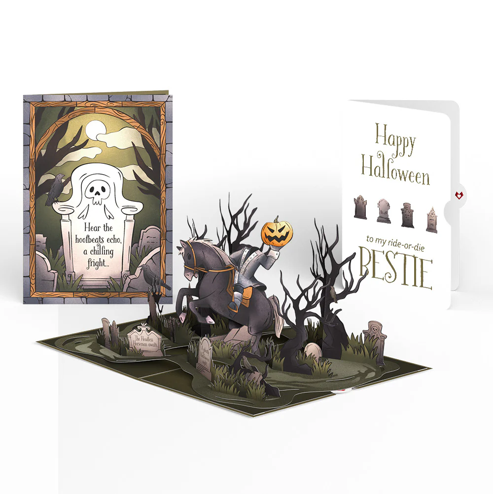 Headless Horseman Halloween Pop-Up Card and Sentiment Set for Bestie