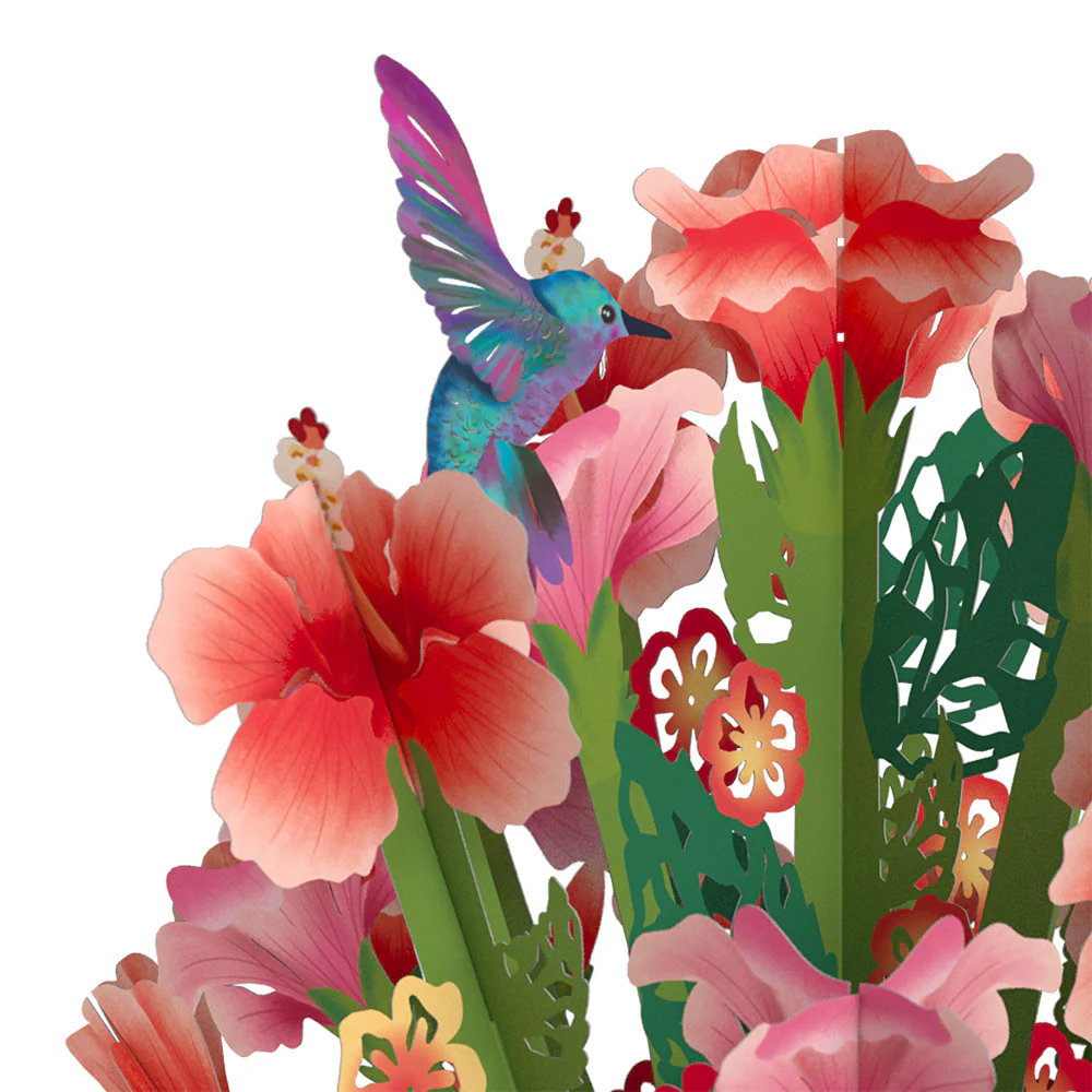 Hibiscus Birthday Bouquet and Cardio Queen Sentiment Set - Image 3