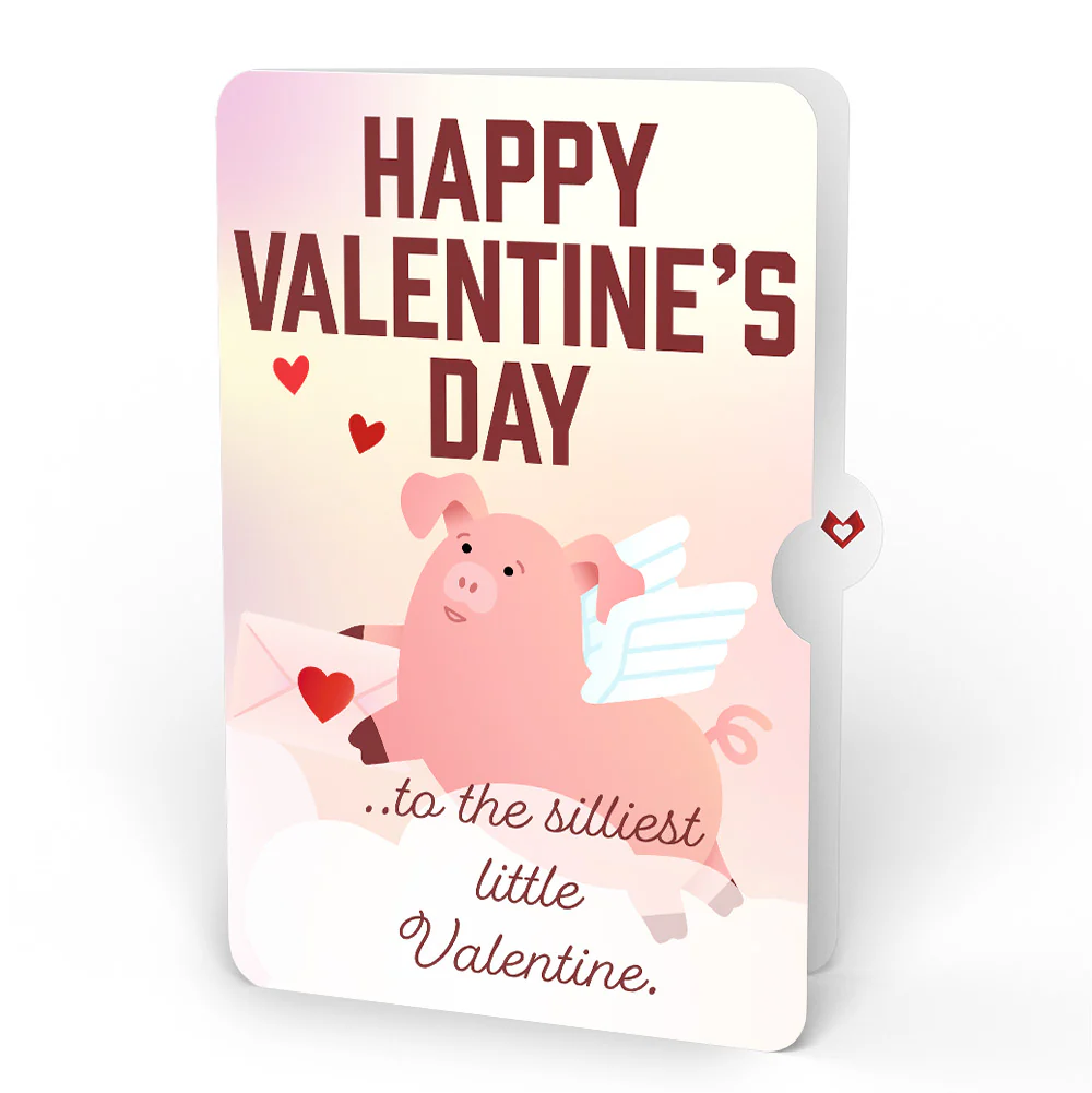 Hogs and Kisses Valentine Music and Light Pop-Up Card and Sentiment Set for Kid - Image 4