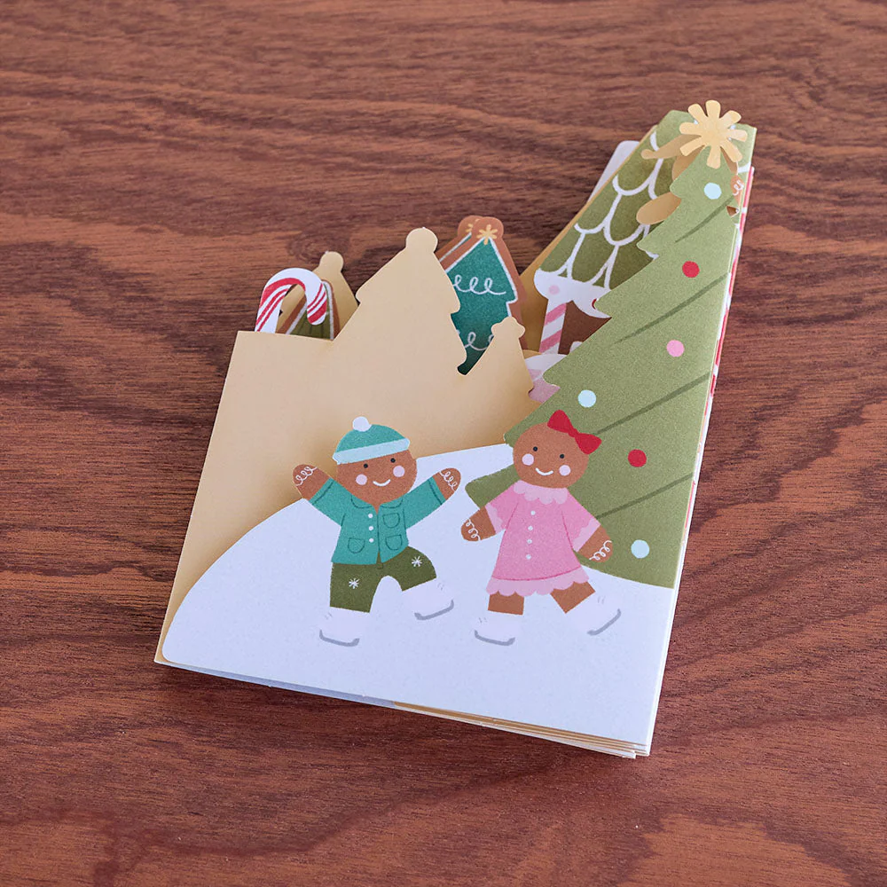 Holiday Gingerbread Village Loooooong Card™ (Expands to 2 feet) - Image 2
