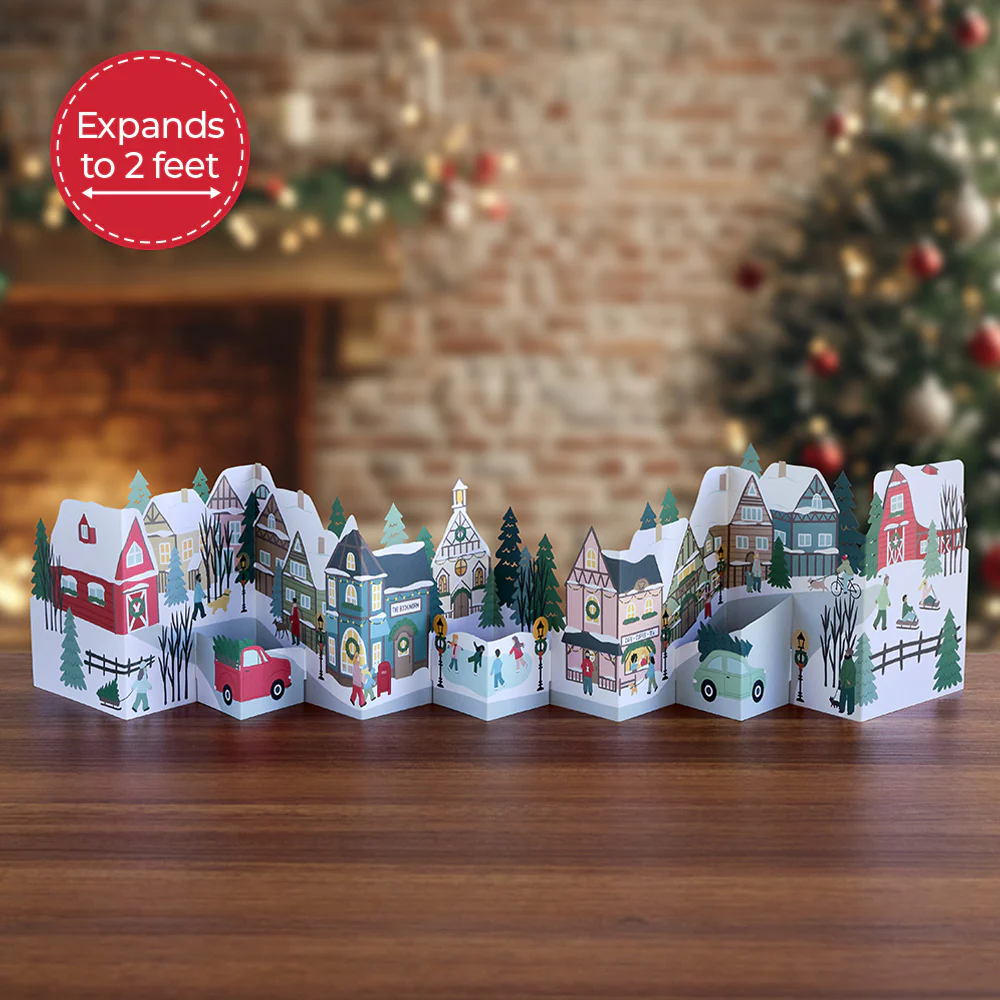 Holiday Stroll Loooooong Card™ (Expands to 2 feet)