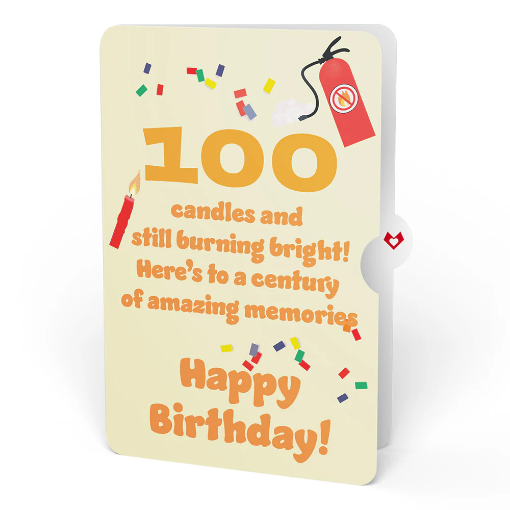 Holy Smokes You're Old 100th Birthday Pop-Up Card and Sentiment Set - Image 4