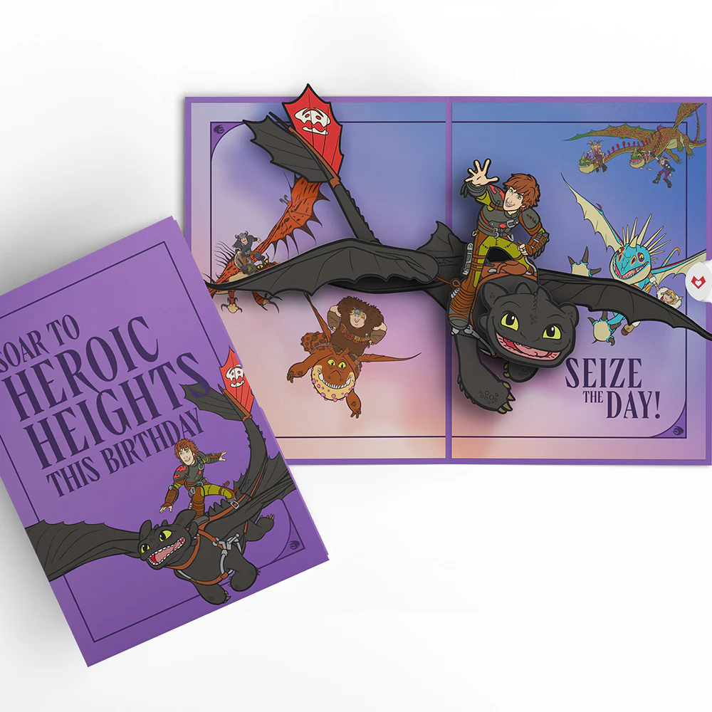 How to Train Your Dragon Heroic Heights Birthday Pop-Up Card