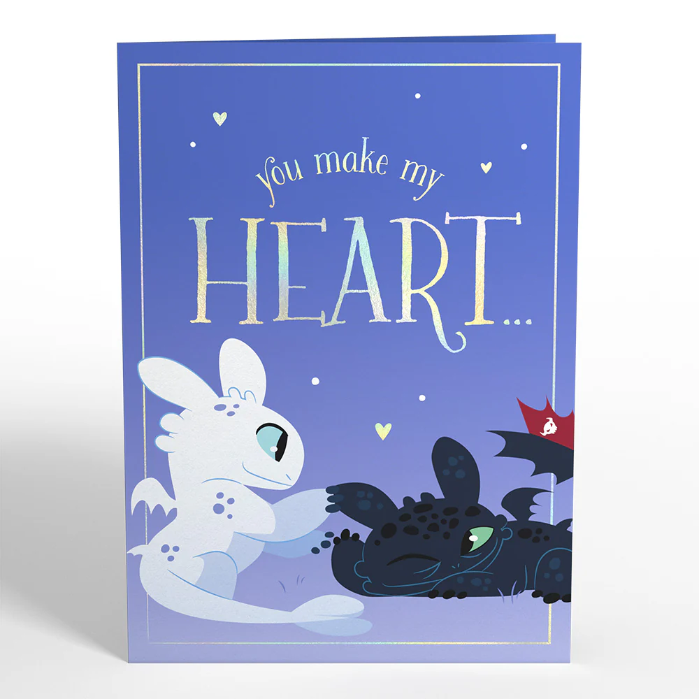 How To Train Your Dragon Toothless & Light Fury You Make My Heart Soar Pop-Up Card - Image 5