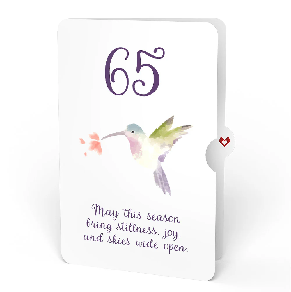 Hummingbird 65th Birthday Pop-Up Card and Sentiment Set - Image 4