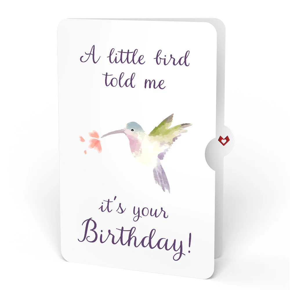 Hummingbird Birthday Pop-Up Card and A Little Hummingbird Kisses Sentiment Set - Image 4