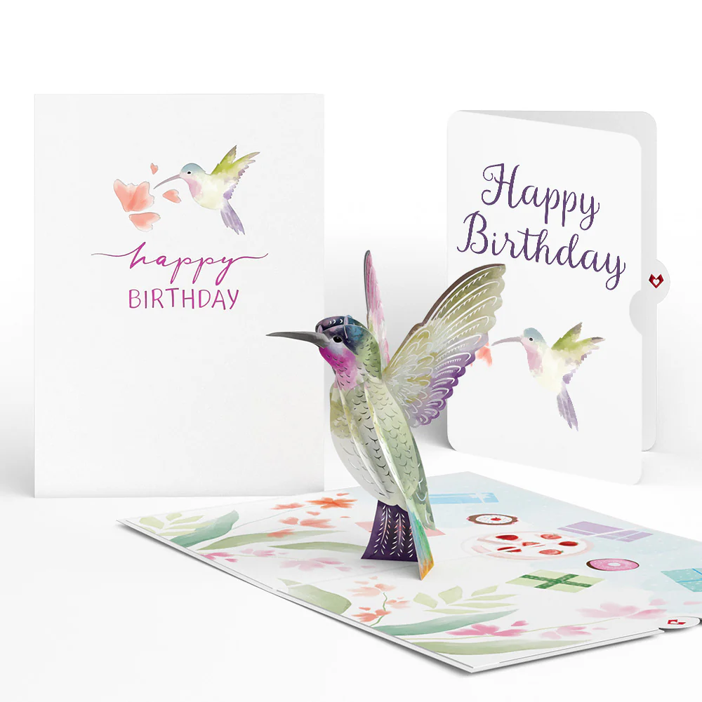Hummingbird Birthday Pop-Up Card and Sentiment Set