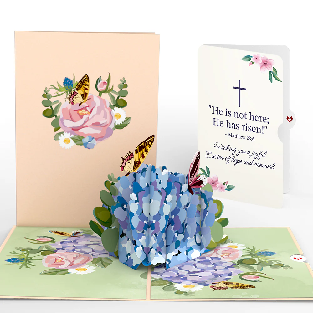 Hydrangea Butterflies Easter Pop-Up Card and Sentiment Set