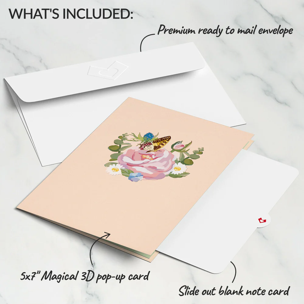 Hydrangea Butterflies Pop-Up Card - Image 5