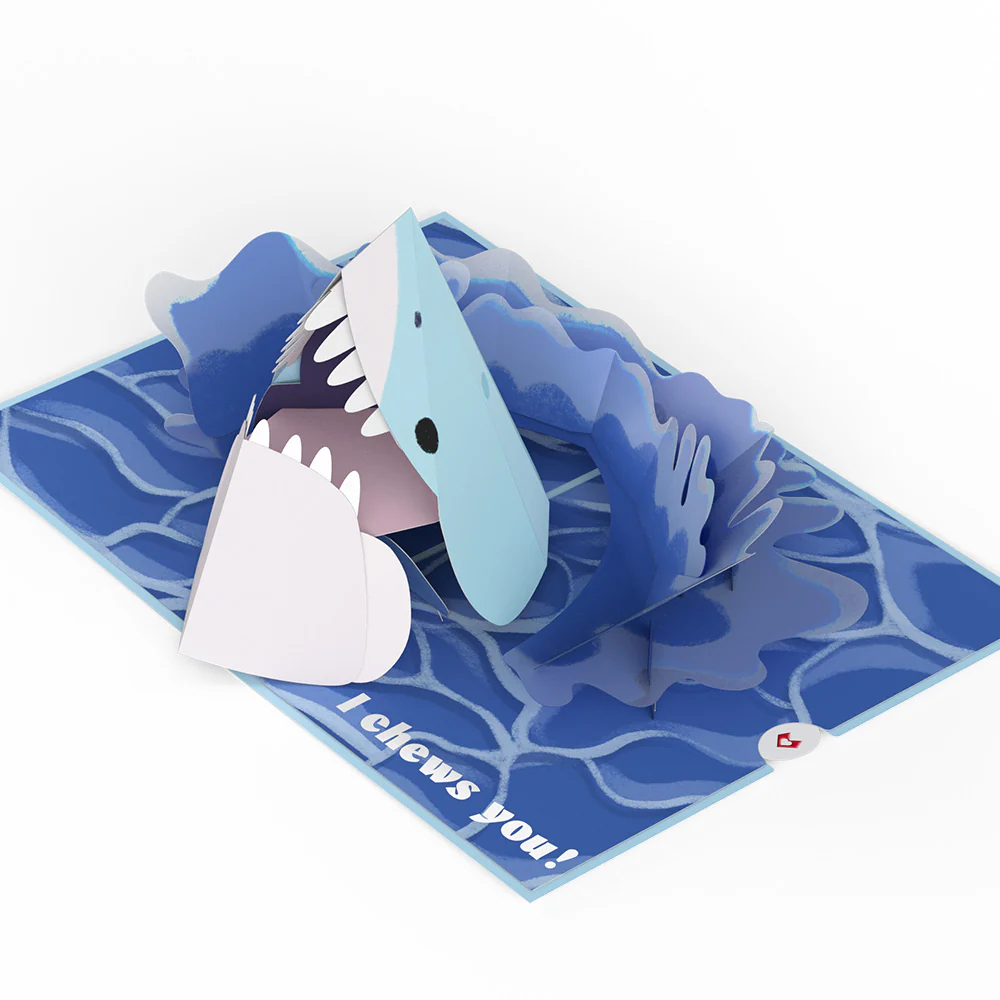 I Chews You Shark Pop-Up Card - Image 5