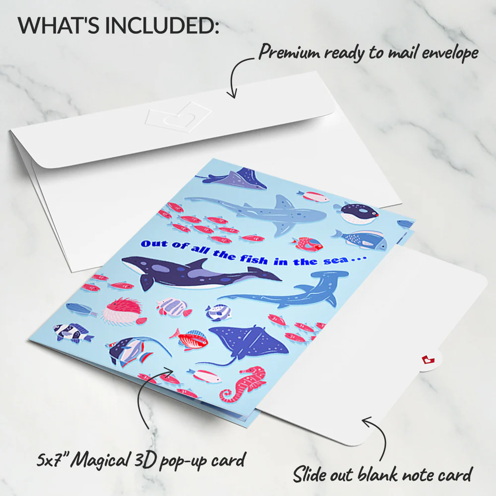 I Chews You Shark Pop-Up Card - Image 7