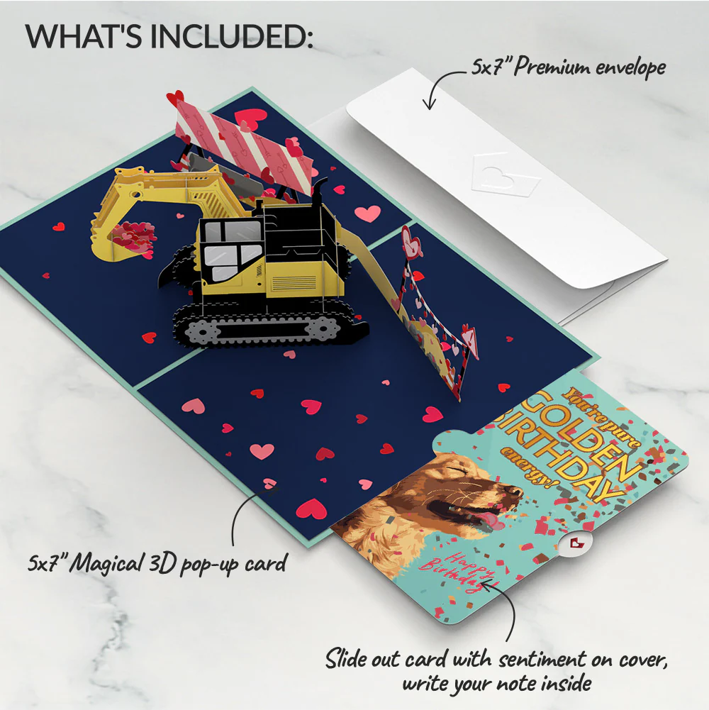 I Dig You Birthday Pop-Up Card and Golden Energy Sentiment Set - Image 2
