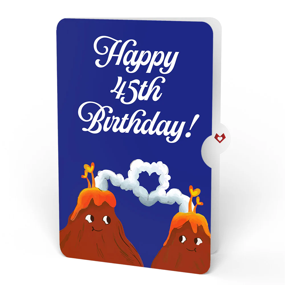 I Lava You 45th Birthday Light-Up Pop-Up Card and Sentiment Set - Image 4