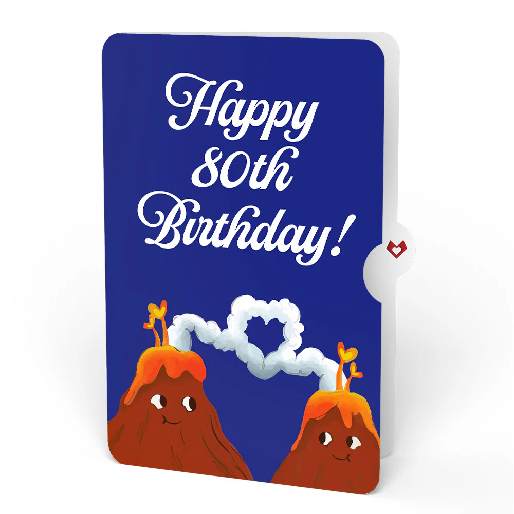 I Lava You 80th Birthday Pop-Up Card and Sentiment Set - Image 4