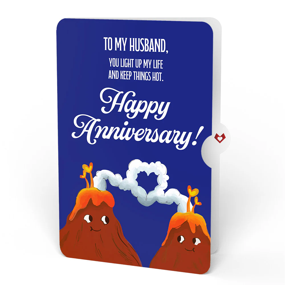 I Lava You Anniversary Light-Up Pop-Up Card and Sentiment Set for Husband - Image 4